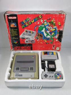 Super Nnintendo Pack Super Mario World Pal-fr Console (complete Damaged Box)