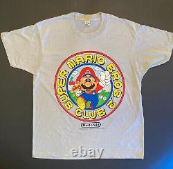 Vintage (1988) Nintendo Super Mario Bros 2 Club T-shirt Gray XL Rare New