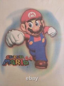 Vintage Nintendo SUPER MARIO 64 T Shirt Toys R Us Promo Shirt Size XL Mint
